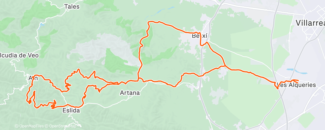 Карта физической активности (Bicicleta de montaña matutina)