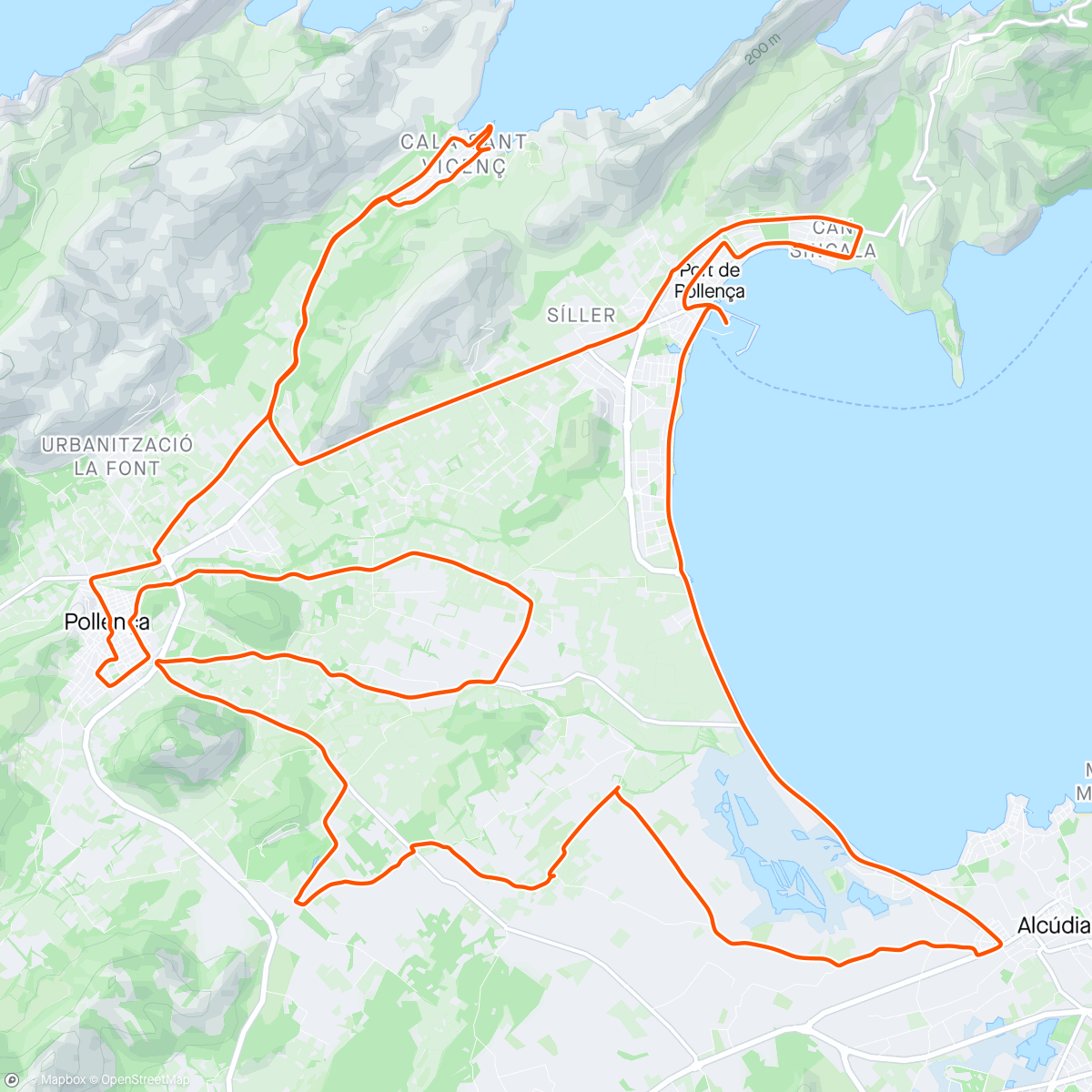 Map of the activity, Cala Sant Vicenç & Pollensa lanes 🤿