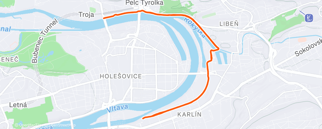 Map of the activity, 3x10min@4:05