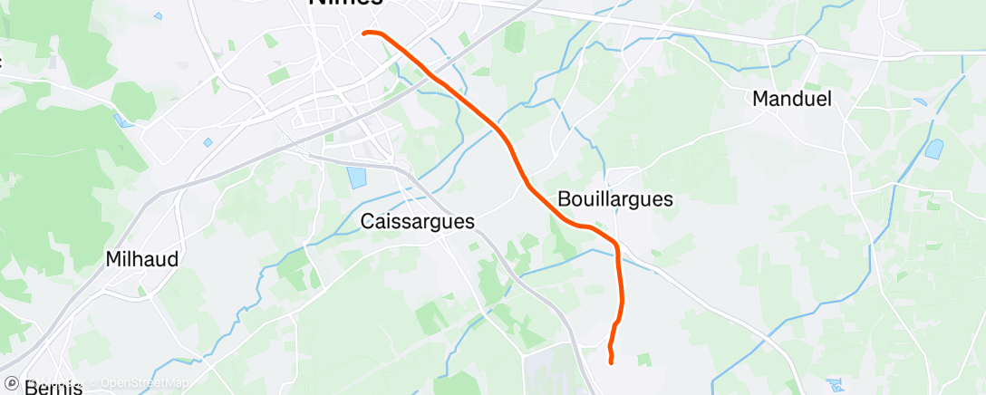 Map of the activity, Sortie vélo de nuit