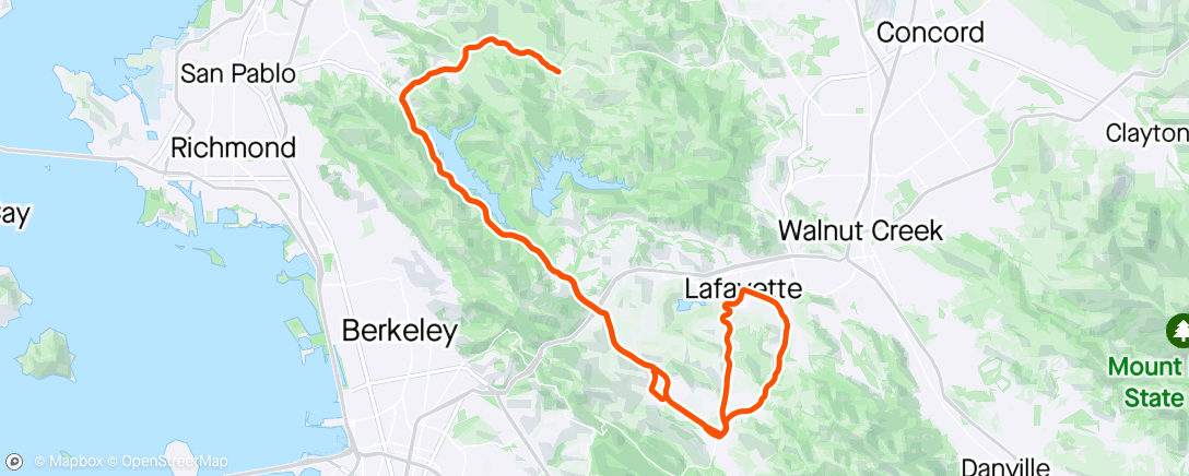 Map of the activity, Sunday squad ride