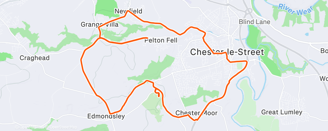 Map of the activity, Morning Ride