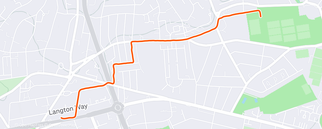 Map of the activity, Morning Run