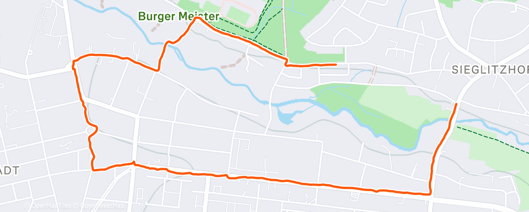 Map of the activity, Lauf am Nachmittag