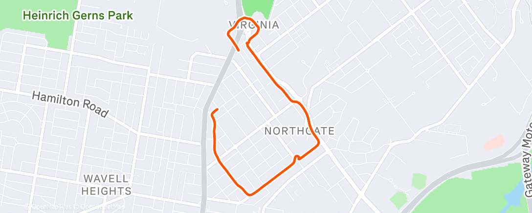 Map of the activity, Morning Walk