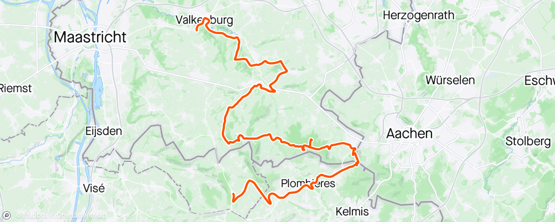 Map of the activity, Ebike