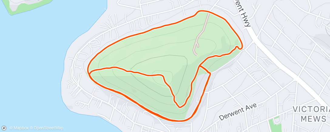 Map of the activity, Afternoon Run