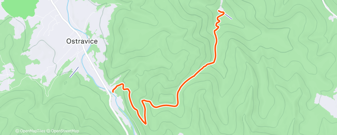 Mapa de la actividad (LC - Mazák, skoro kolem hráze)