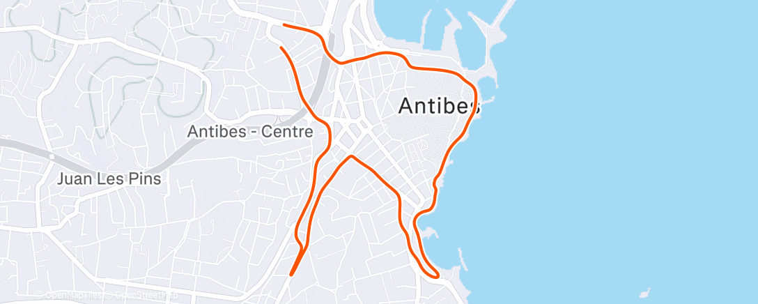Map of the activity, Morning Run