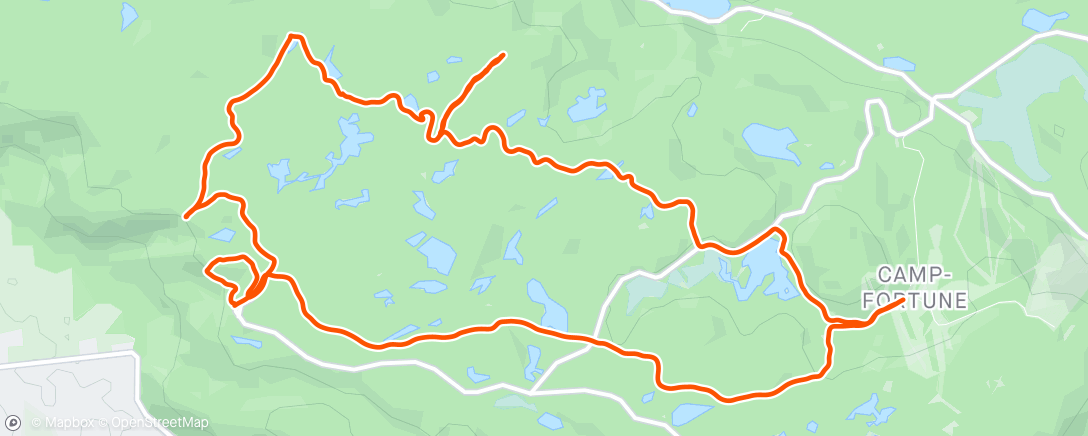 Map of the activity, NFL Trail Run