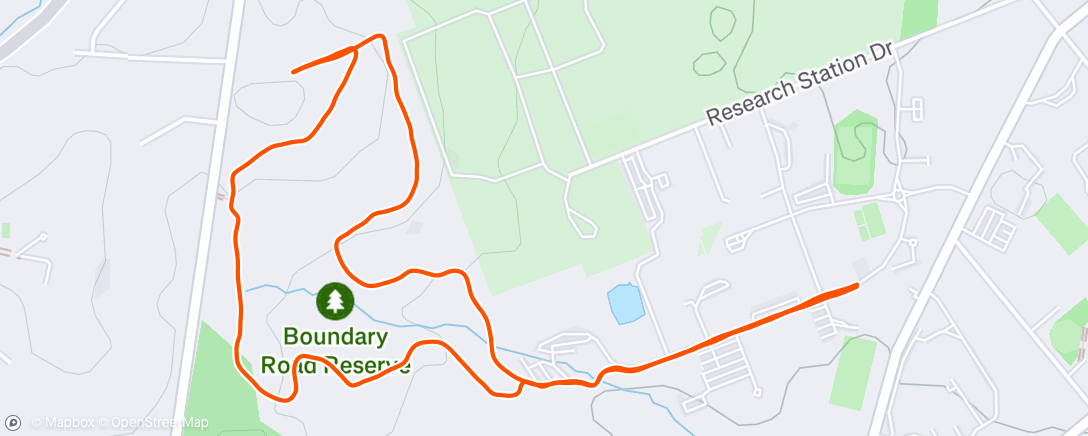 Map of the activity, Lunch Run