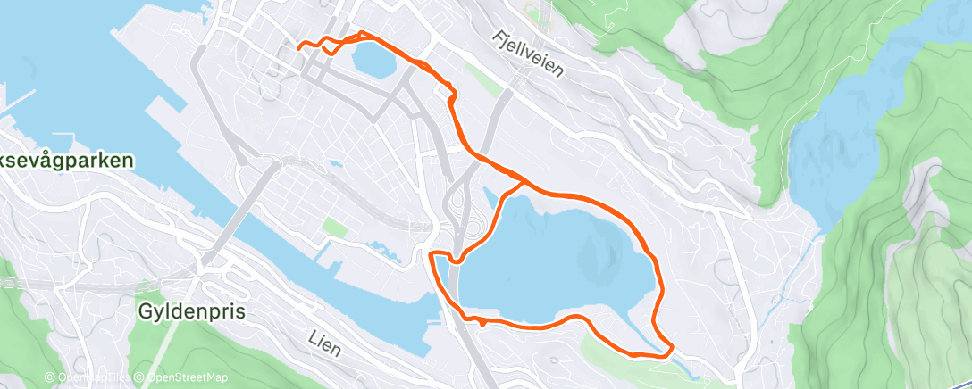 Map of the activity, 3 x 10 min