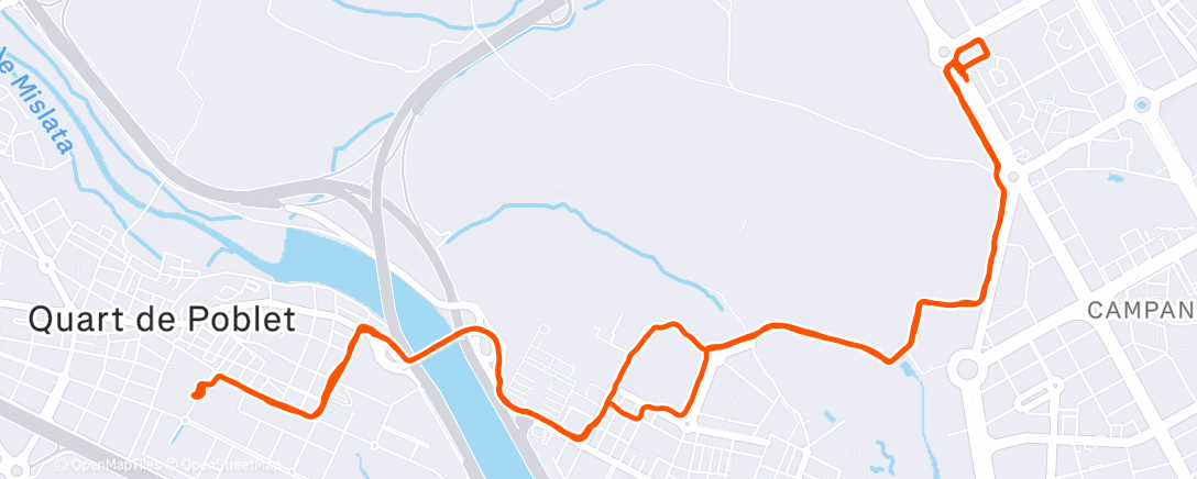 Карта физической активности (Night Run)