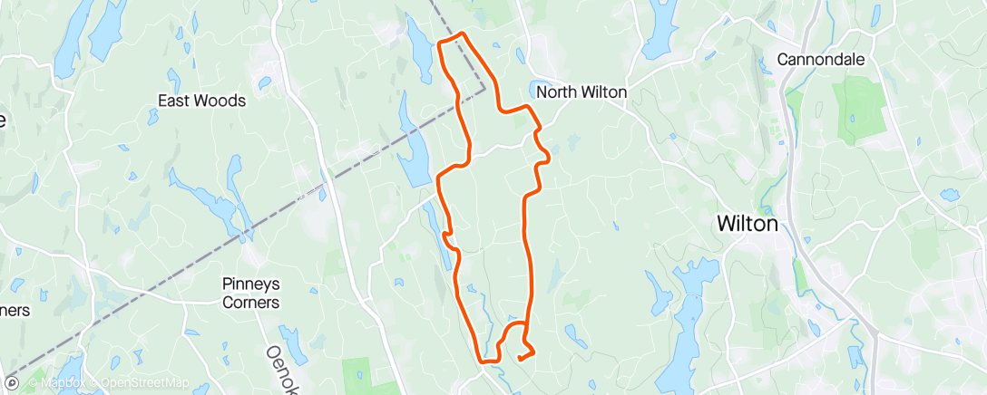 Map of the activity, New Canaan Gravel AND Singletrack