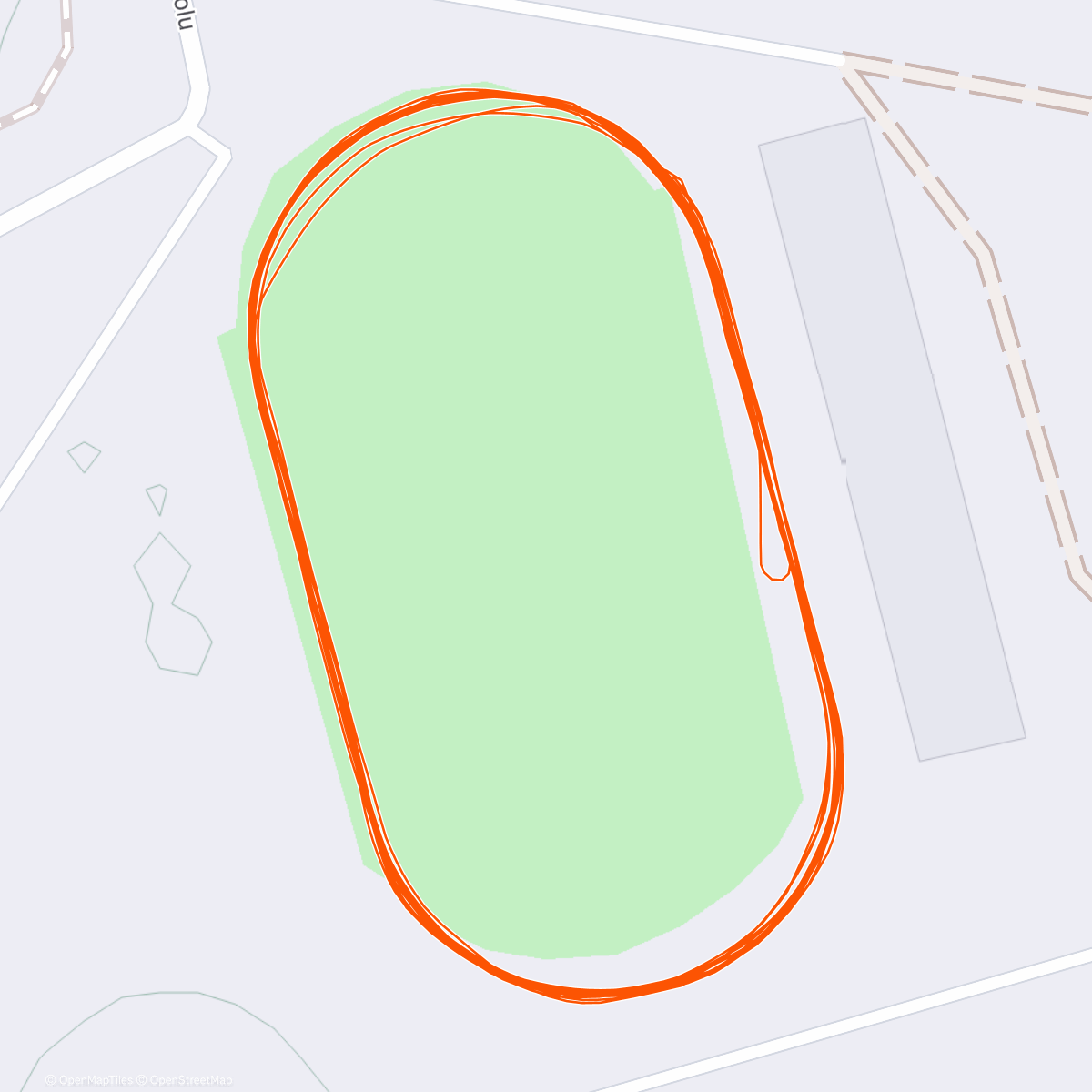 Map of the activity, Run, Threshold (HR)