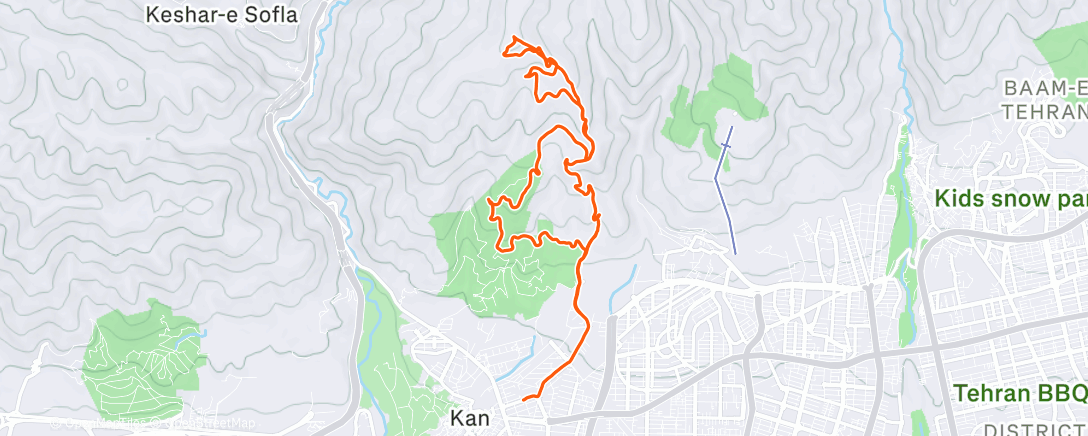 Карта физической активности (Morning Trail Run)