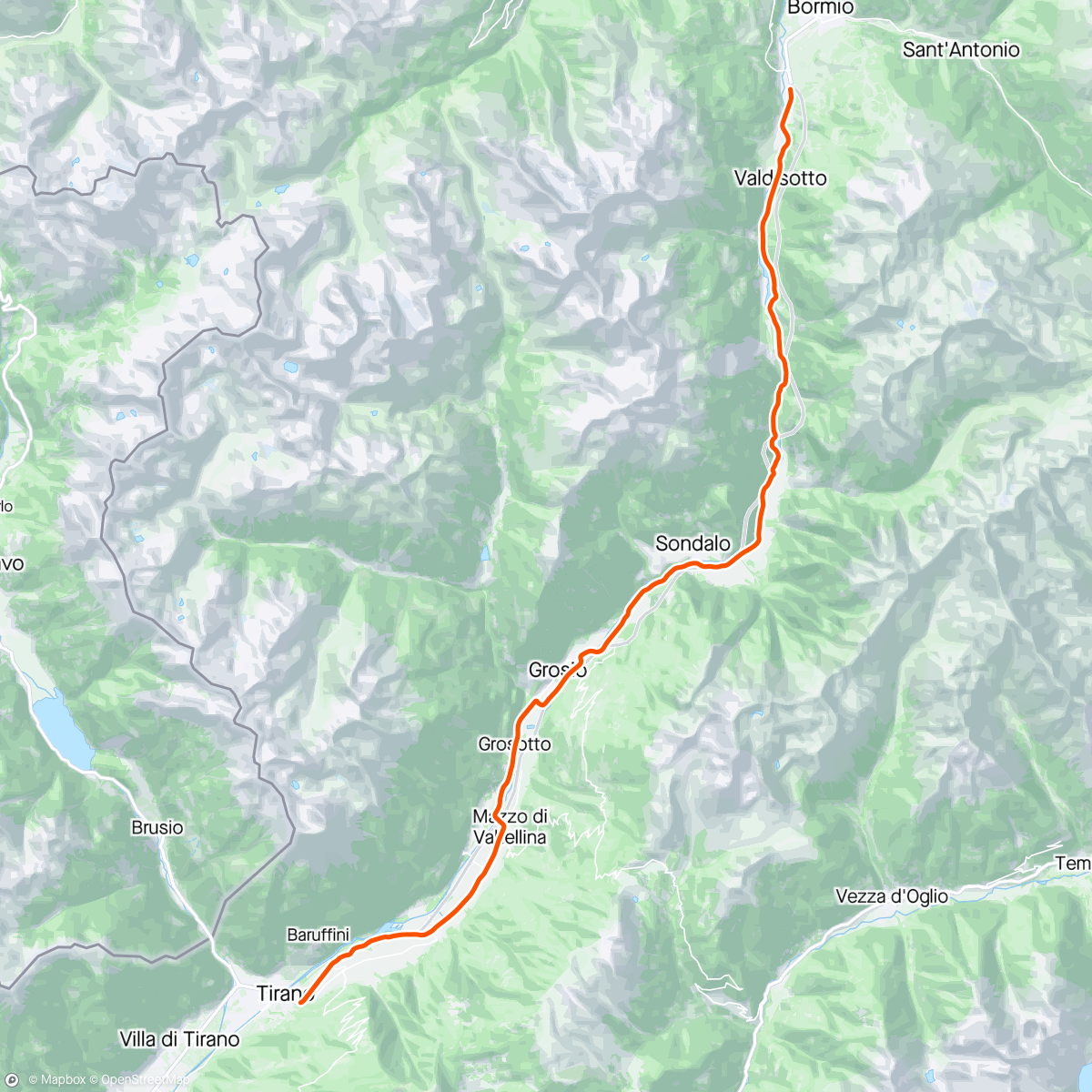 Map of the activity, 2. Rouvy - 🇮🇹 Bormio to Tirano