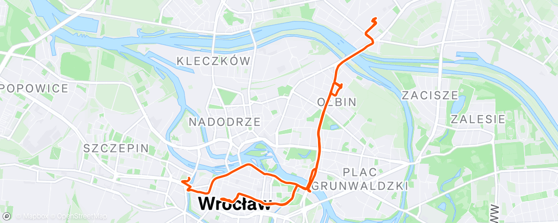 Map of the activity, pracka ściana pracka Ride
