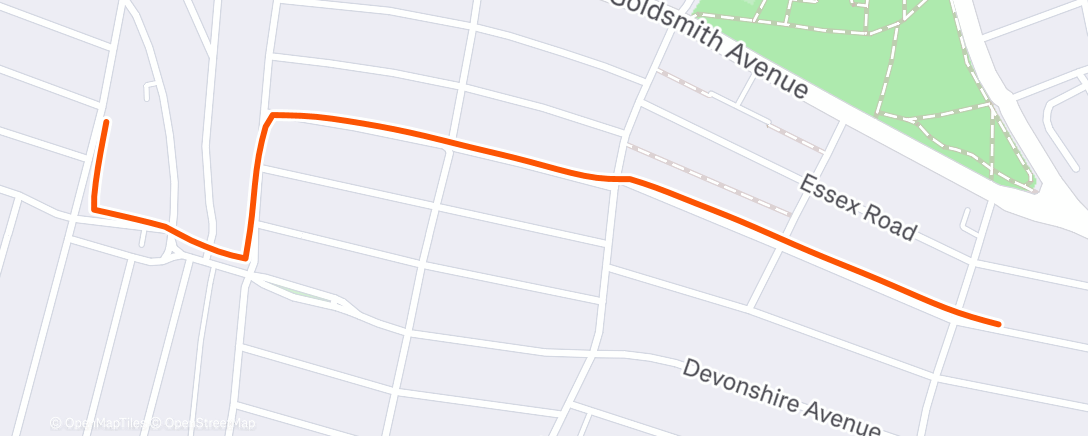 Map of the activity, Minimal wobble on the walk back from the brewery