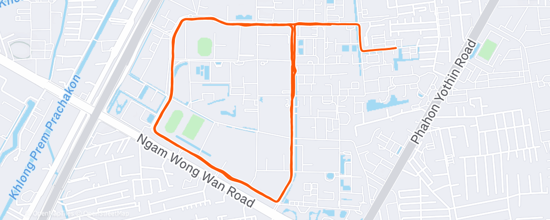 Map of the activity, 15km Medium Long Run