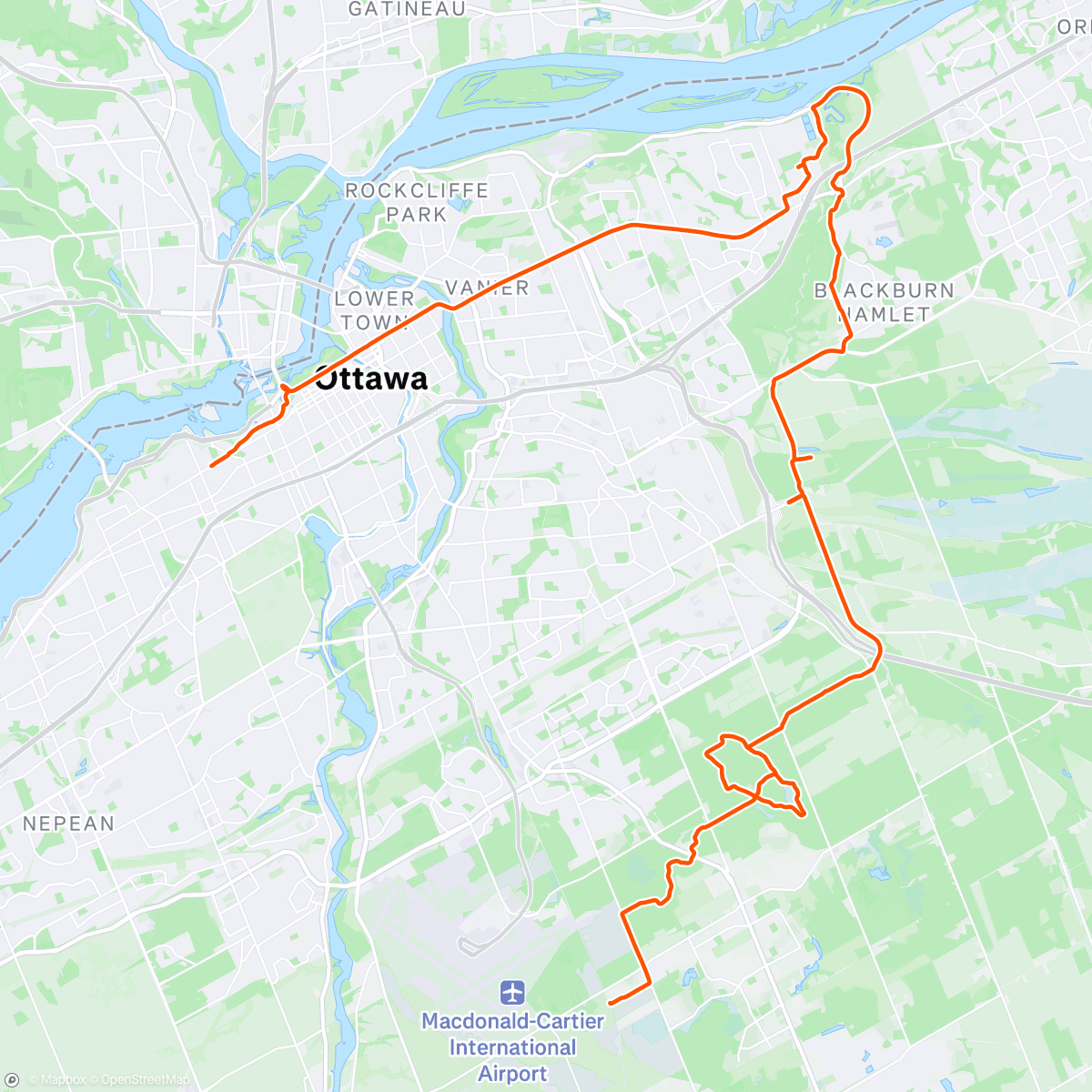 Map of the activity, Step thru the train and into the rain and mud with 23 other cyclists