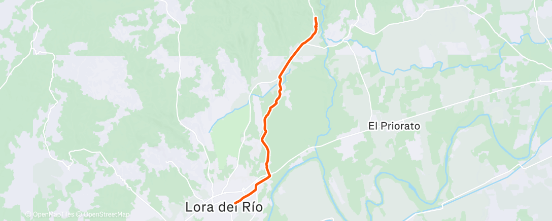 Карта физической активности (Caminata al Santuario de Ntra. Sra. de Setefilla)