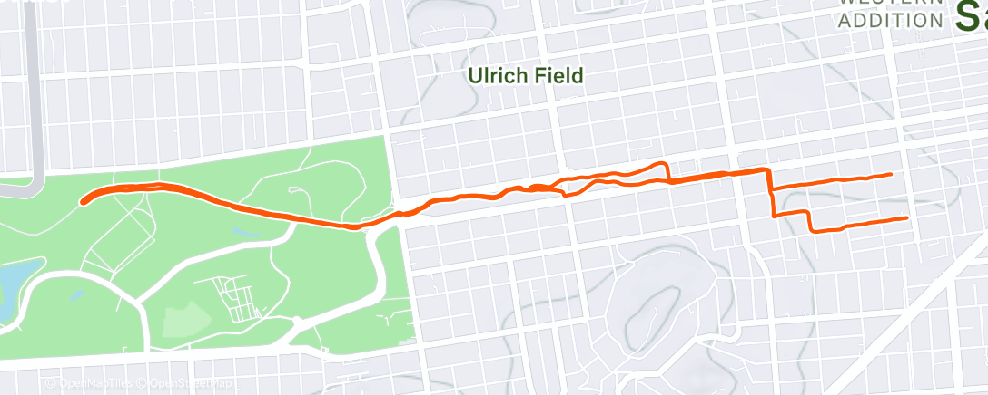 Map of the activity, Morning Run