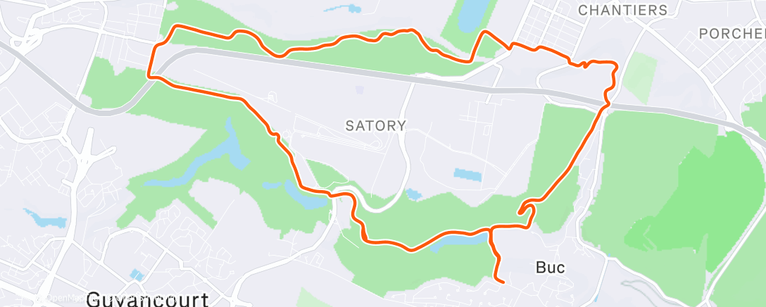 Карта физической активности (Course à pied le matin)