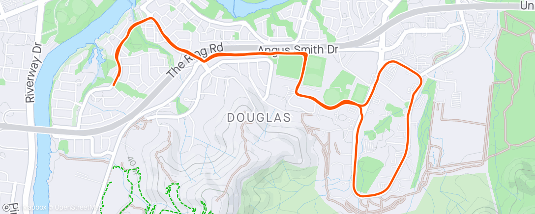 Map of the activity, Easy jog