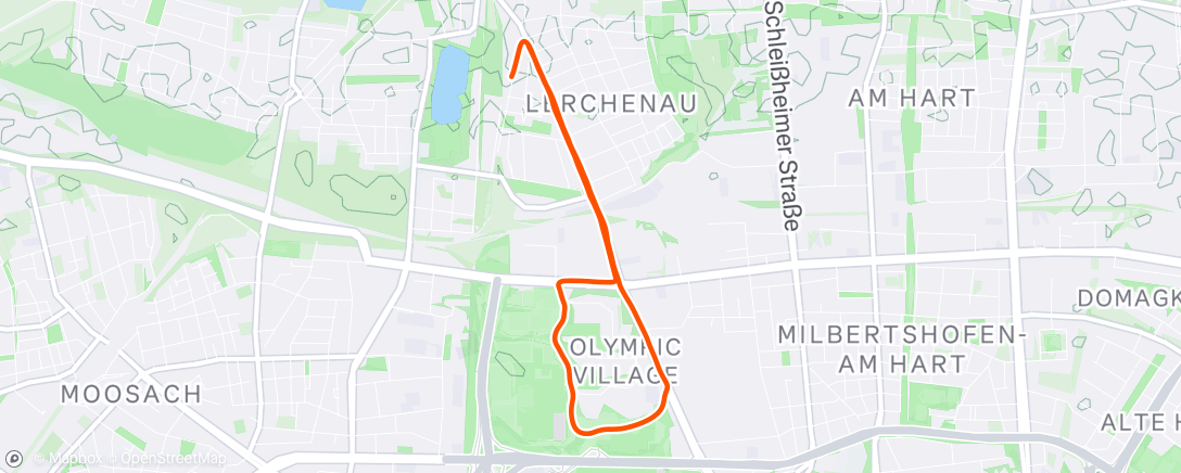 Map of the activity, Afternoon Run