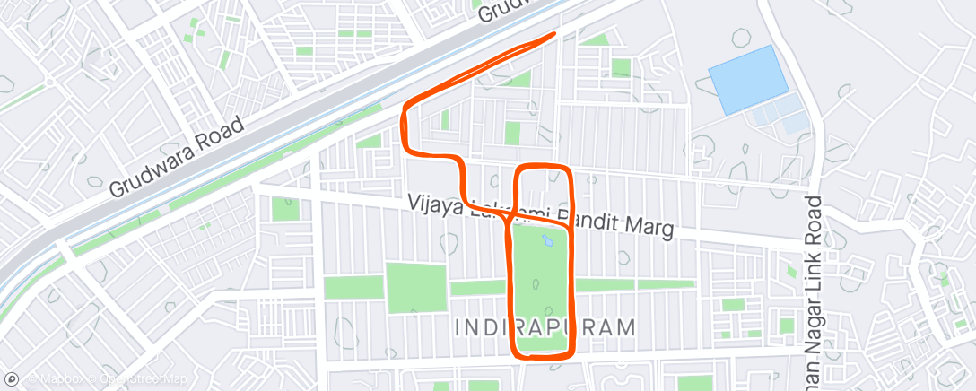 Map of the activity, Morning Run