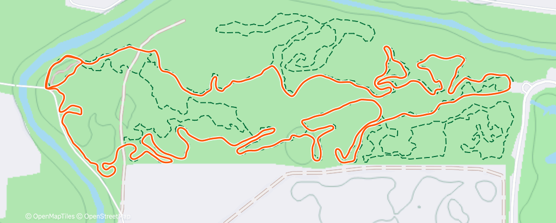 Map of the activity, River Legacy MTB trail short lap