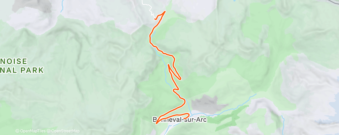 Map of the activity, ROUVY - Col de l'Iseran Downhill to Bonneval-sur-Arc | France