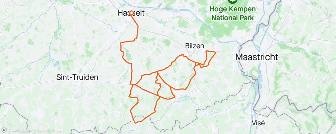 Map of the activity, Ronde van Limburg
