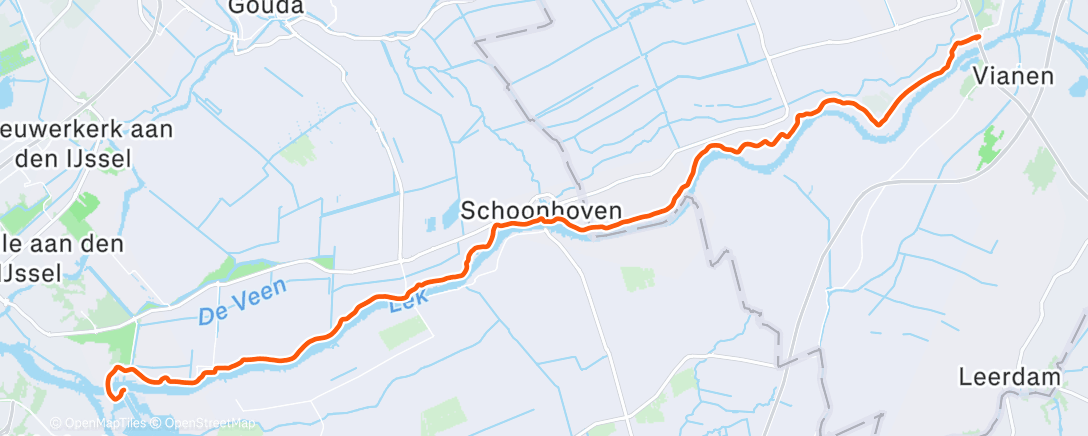 Map of the activity, Afternoon Ride