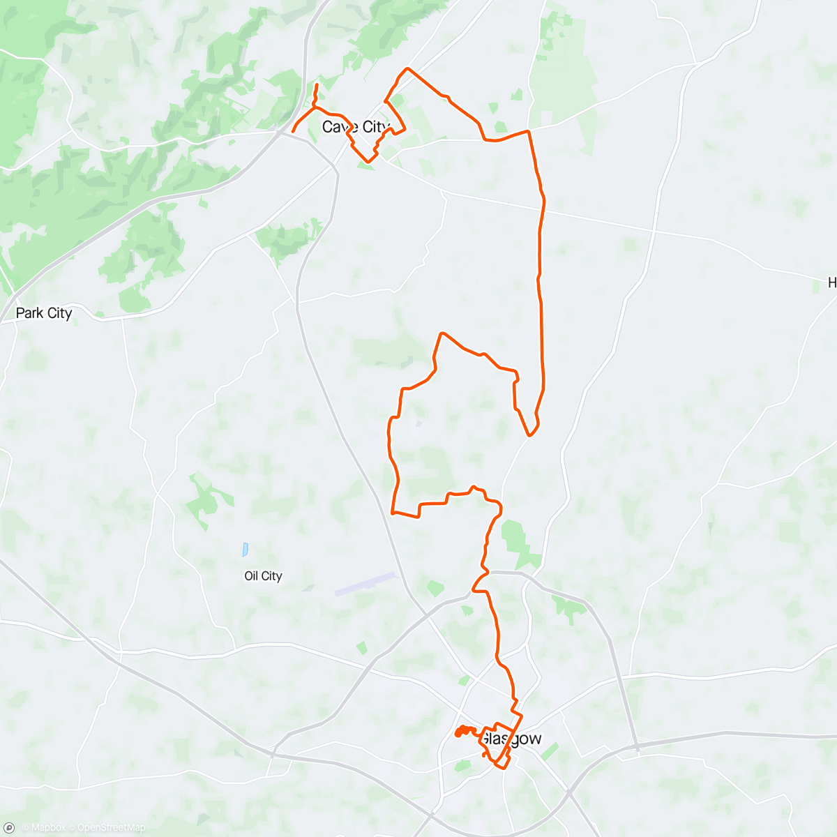 Map of the activity, Commute & a zigzag out to supper 🌧️😊🚴🏼