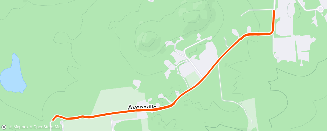 Map of the activity, Afternoon Run