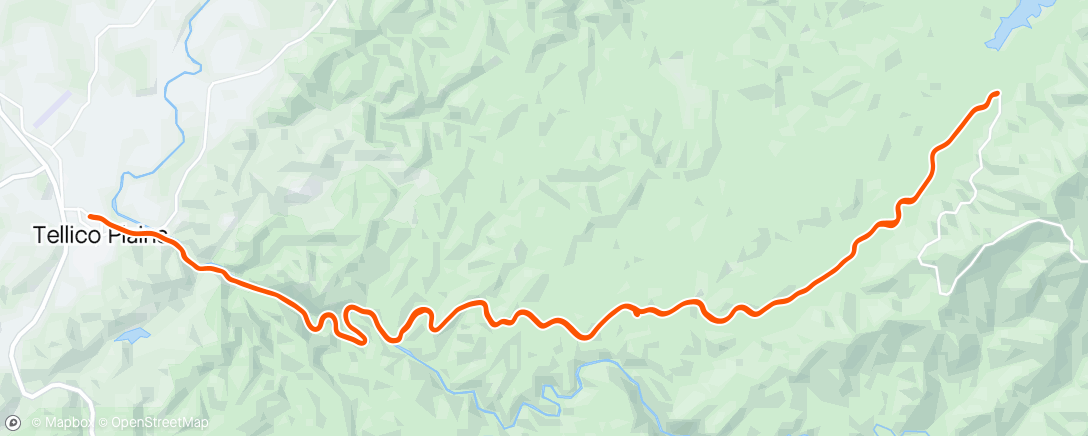 Map of the activity, Cherohala to Indian Boundary with Justin