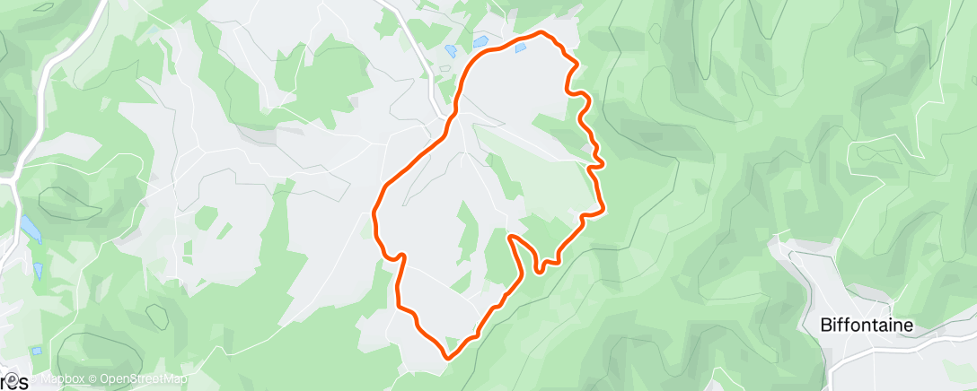 Map of the activity, Evening Run