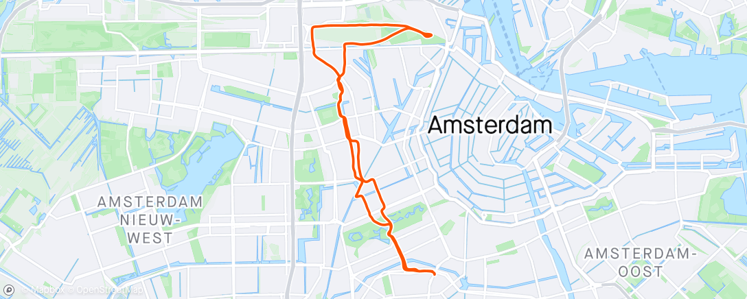 Map of the activity, Morning Run with Sophie and Gingko