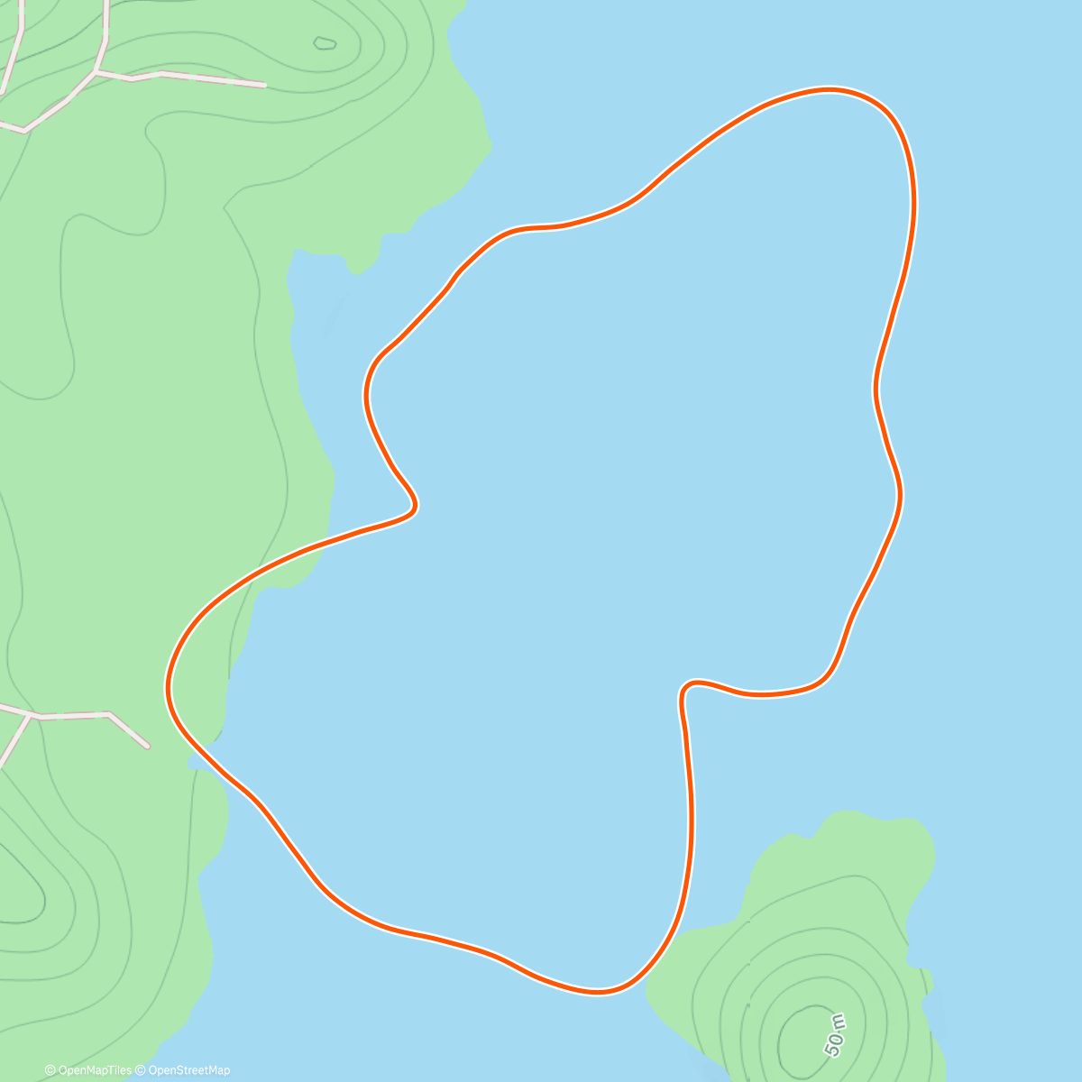 Карта физической активности (Zwift - The Classic Run in Watopia)