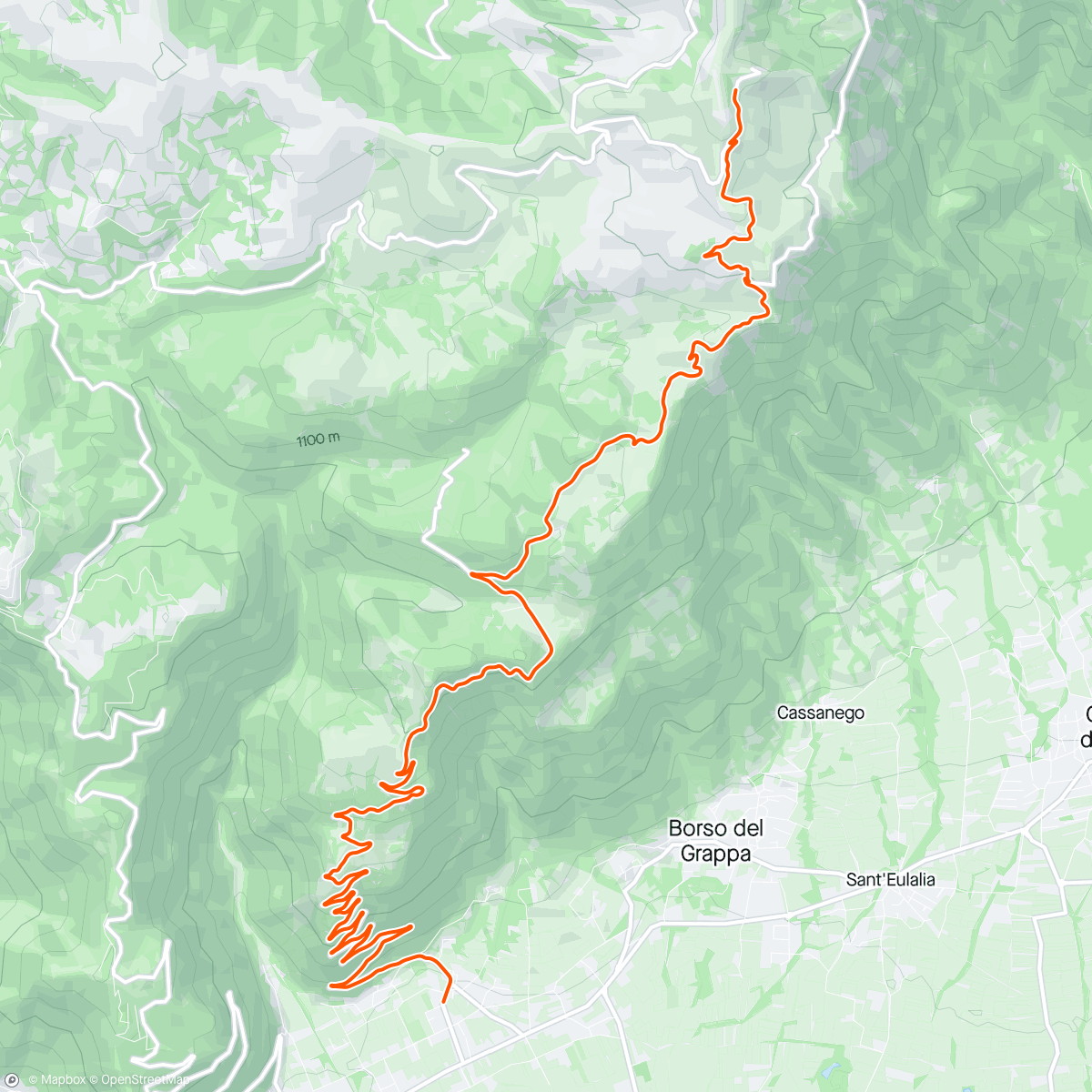 アクティビティ「ROUVY - Monte Grappa | Italy -- Reco étape 20 Giro 2024 🚴」の地図