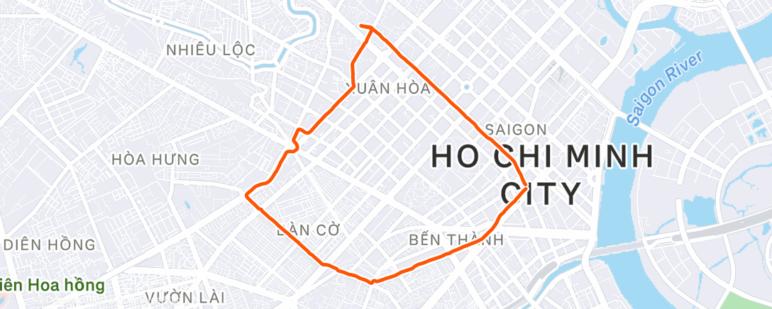 Map of the activity, Morning Run