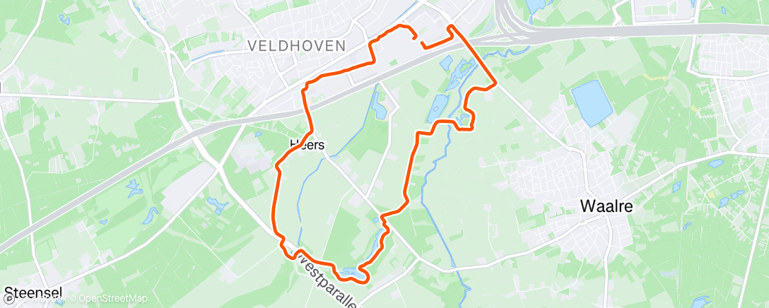 Map of the activity, ASML Wednesday Runday