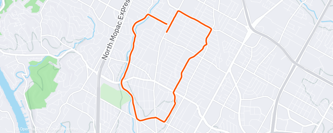 Map of the activity, Morning Run