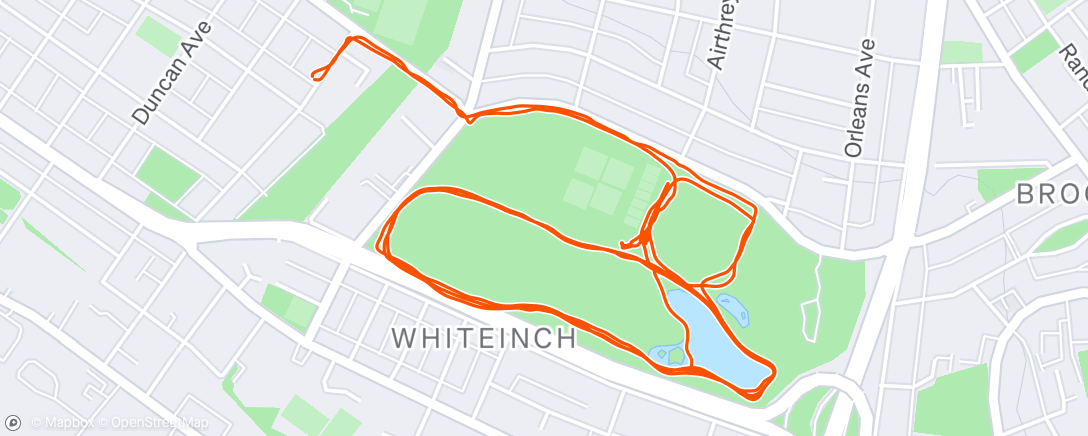 Map of the activity, Morning Run