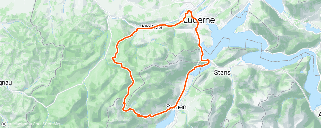 Map of the activity, Glaubenbergpass