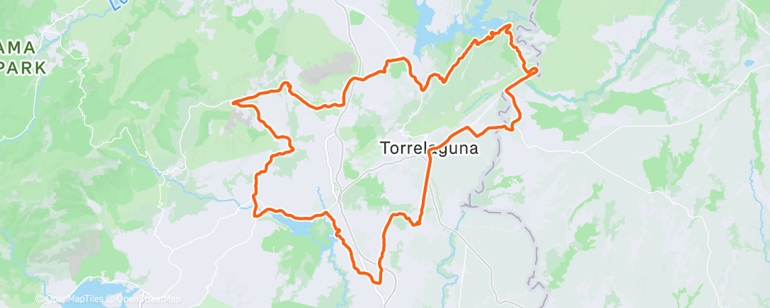 Map of the activity, Bicicleta por la mañana