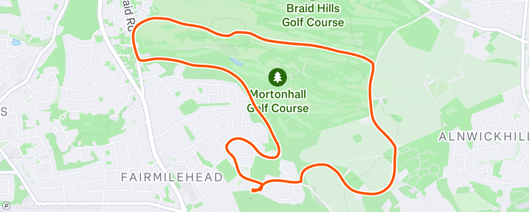 Map of the activity, Morning Run