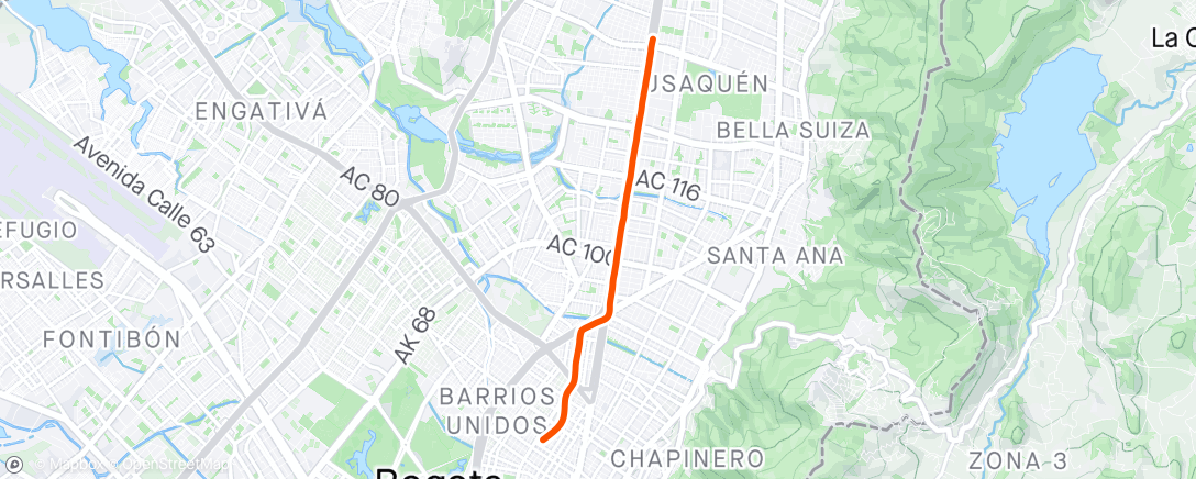 Mapa de la actividad, Morning Run